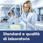 donna esegue standard di laboratorio